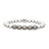 Sfera White Ceramic and Diamond Bracelet