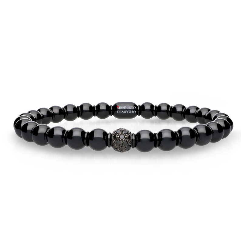 Sfera Large Black Ceramic and Black Diamond Bracelet