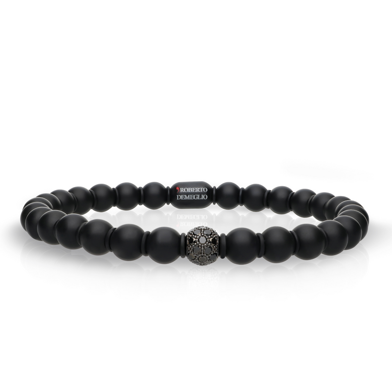 Sfera Large Black Ceramic and Black Diamond Bracelet