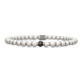 Sfera Small White Ceramic and Black Diamond Bracelet