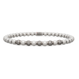 Sfera Small White Ceramic and Diamond Bracelet