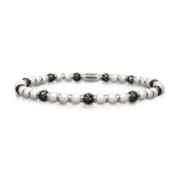 Sfera Small White Ceramic and Black Diamond Bracelet