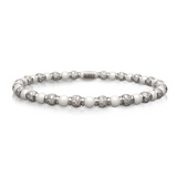 Sfera Small White Ceramic and Diamond Bracelet