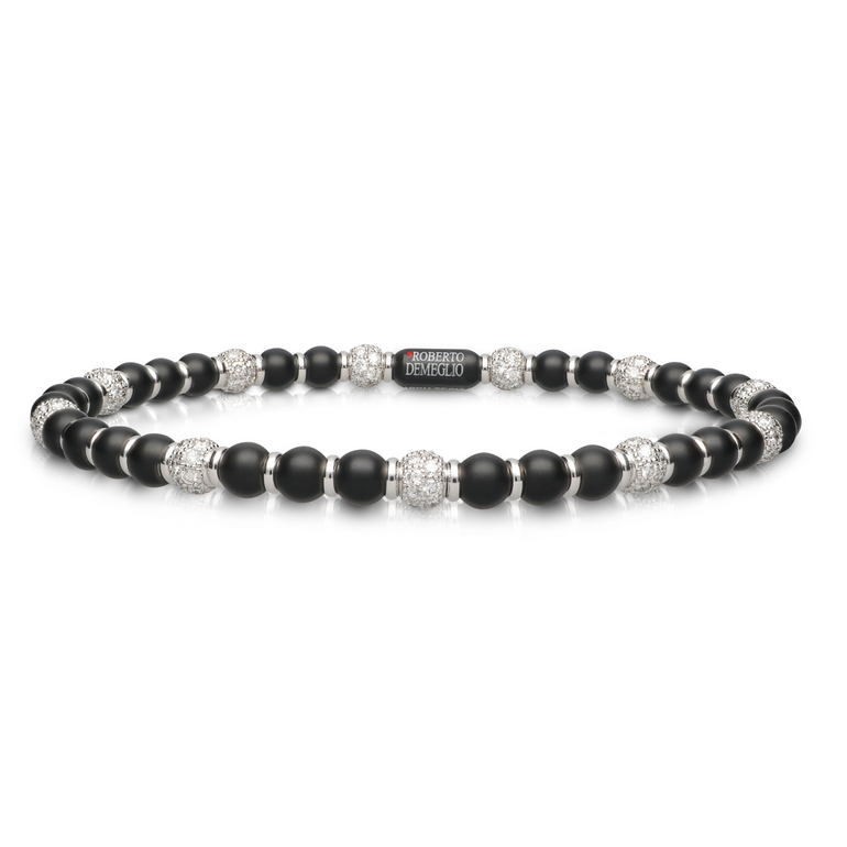 Sfera Small Black Ceramic and Diamond Bracelet