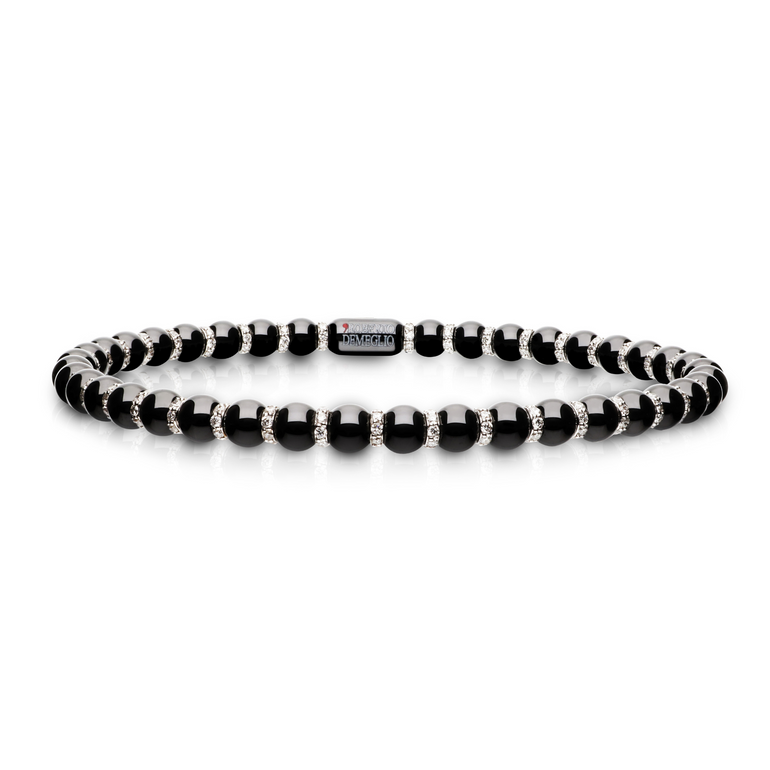 Sfera Small Black Ceramic and Diamond Bracelet