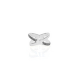 Coin Edge X Cross Ring