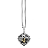 Lion Pendant with Gold Alloy Skull