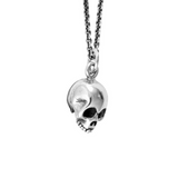 Micro Skull Pendant on Micro Rolo Chain