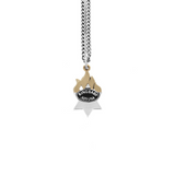 Star of David Pendant with Gold Alloy Flames