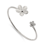 Minuette 18kt Gold Flower Bangle with Diamonds
