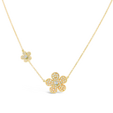 Minuette 18kt Gold Flower Necklace with Diamonds