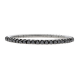 Stretch Black Diamond Tennis Bracelet - Danielle B.