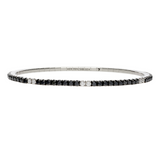 Stretch Black and White Diamond Tennis Bracelet - Danielle B.