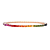 Stretch Rainbow Sapphire Tennis Bracelet - Danielle B.