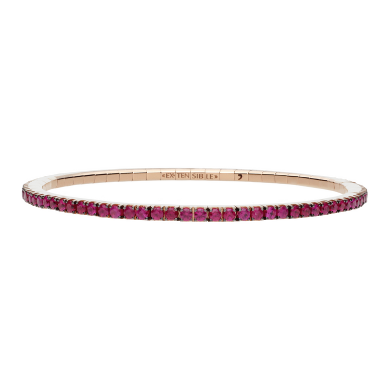 Stretch Ruby Tennis Bracelet - Danielle B.