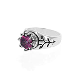 Crowned Pink Topaz Ring