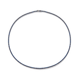 Blue Sapphire Tennis Necklace - Danielle B.