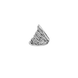 Mesh Crossover Ring with Diamonds