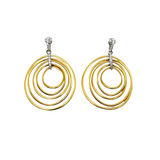 Multi-Circle Earrings with Diamonds