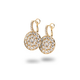 Drop Disc Earrings with Diamonds