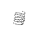 Spiral Ring with Diamonds