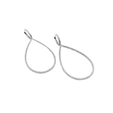 Pear Shape Drop Earrings with Diamonds