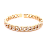 Curb Link Diamond Bangle