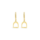 Staffe 18kt Yellow Gold Earrings with Diamonds
